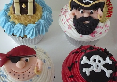 Pirate themed cup cakes